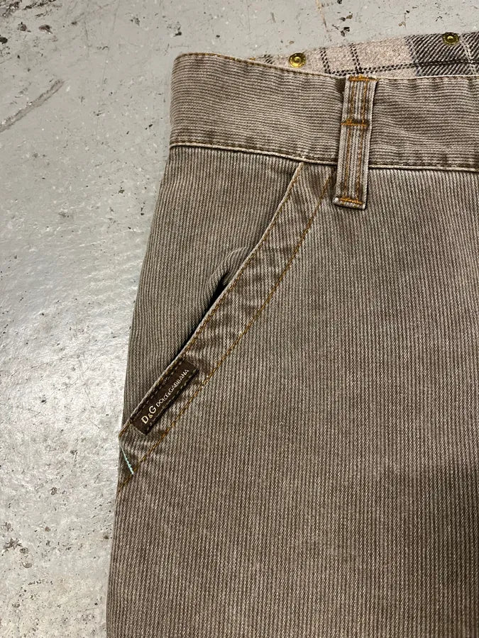 AW2003 Dolce & Gabbana Grey Cargo Straight Cozy Pants (M/L) HlxWfdD 9