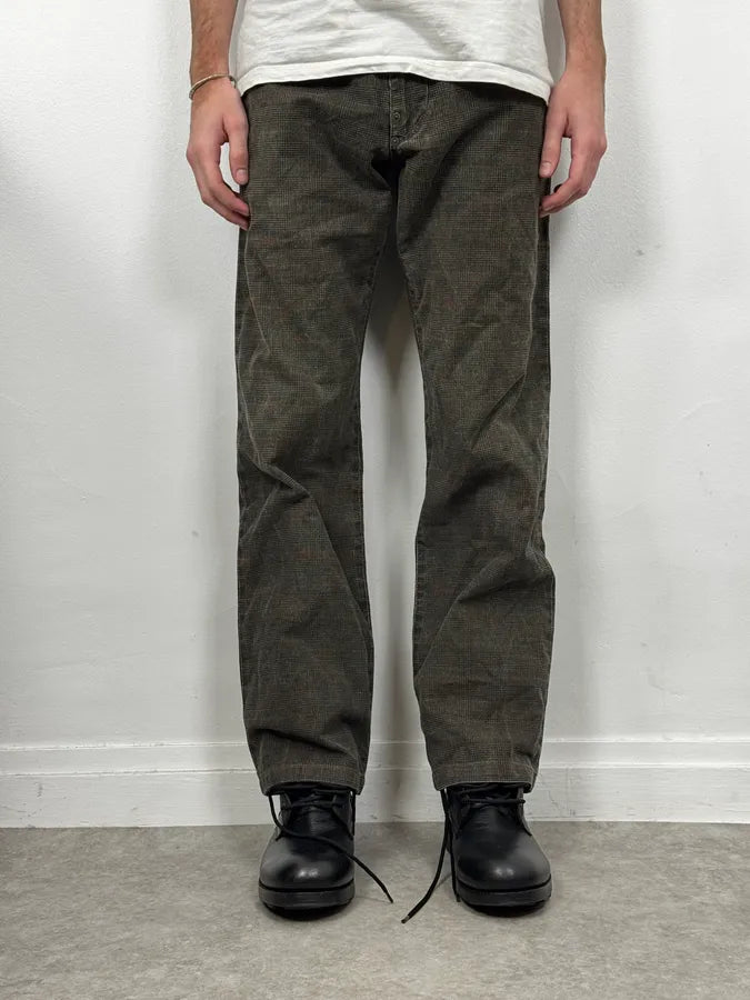 AW2003 Dolce & Gabbana Grey Checkered Pants mQmDTGE 1