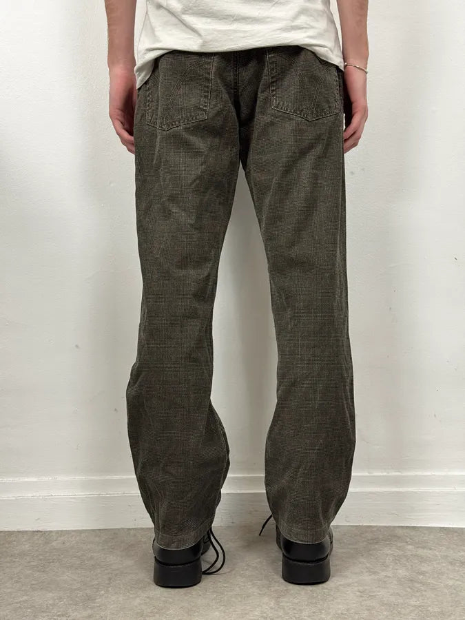 AW2003 Dolce & Gabbana Grey Checkered Pants mQmDTGE 3