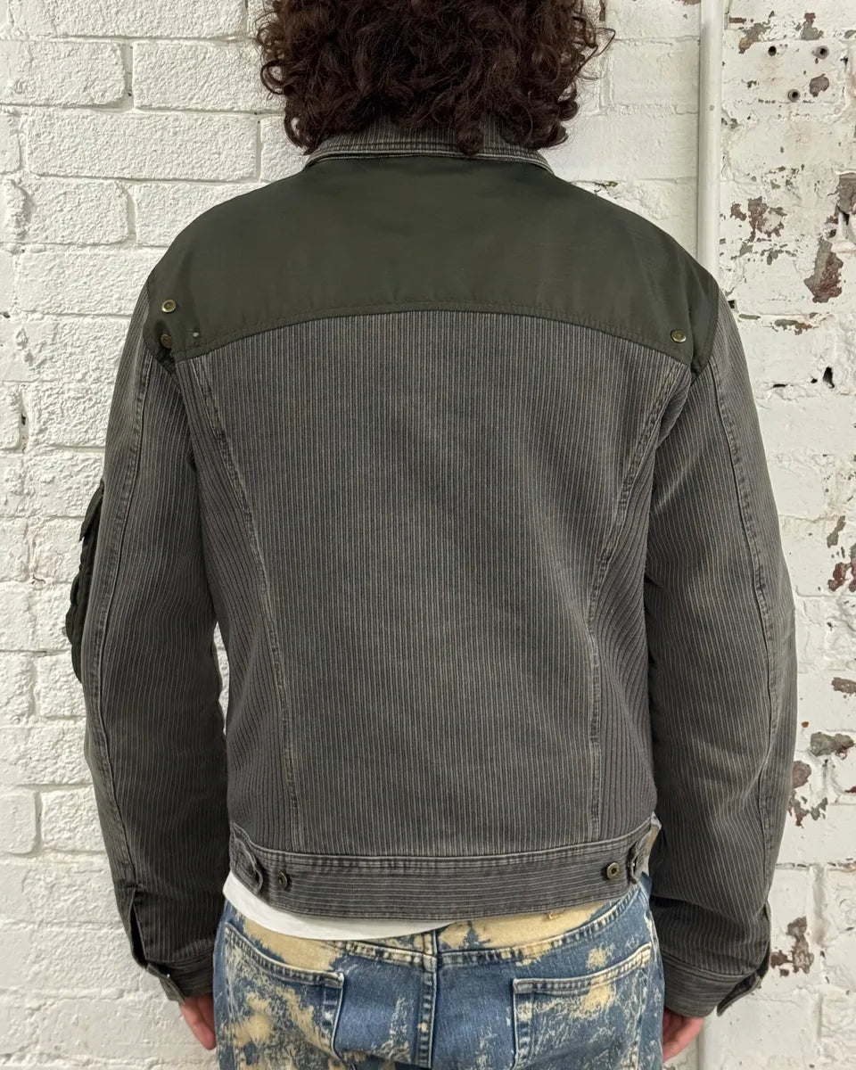 AW2003 Dolce & Gabbana Grey Corduroy & Green Jacket cJaANcR 2