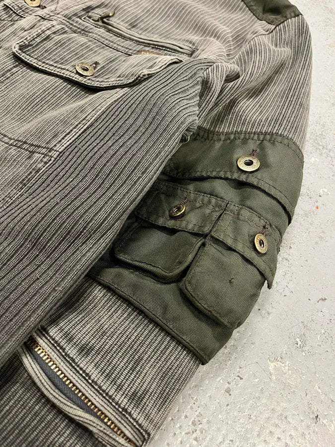 AW2003 Dolce & Gabbana Grey Corduroy & Green Jacket cJaANcR 4