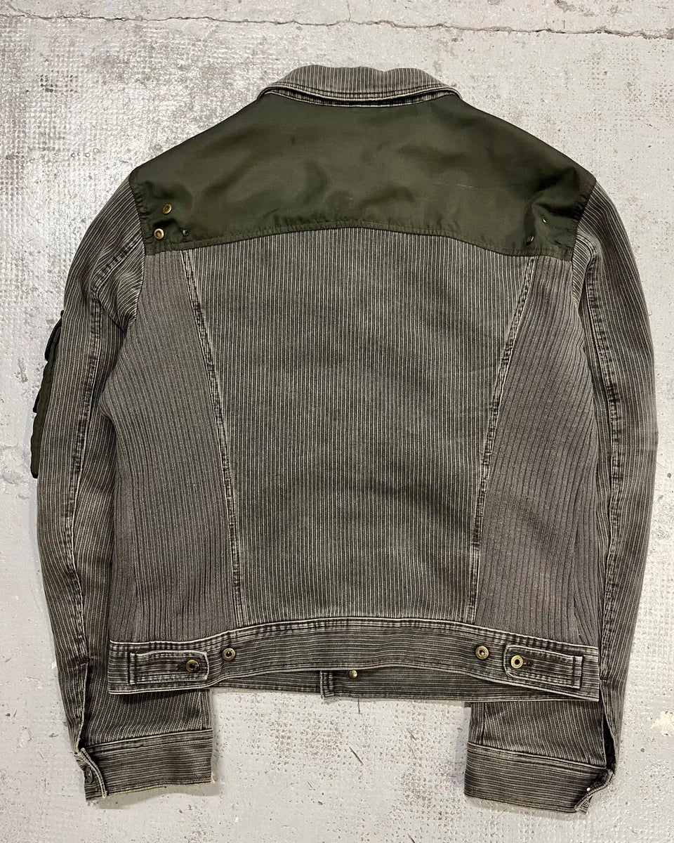 AW2003 Dolce & Gabbana Grey Corduroy & Green Jacket cJaANcR 6