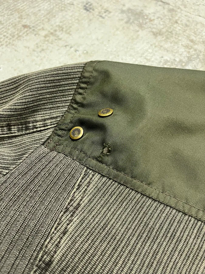 AW2003 Dolce & Gabbana Grey Corduroy & Green Jacket cJaANcR 8