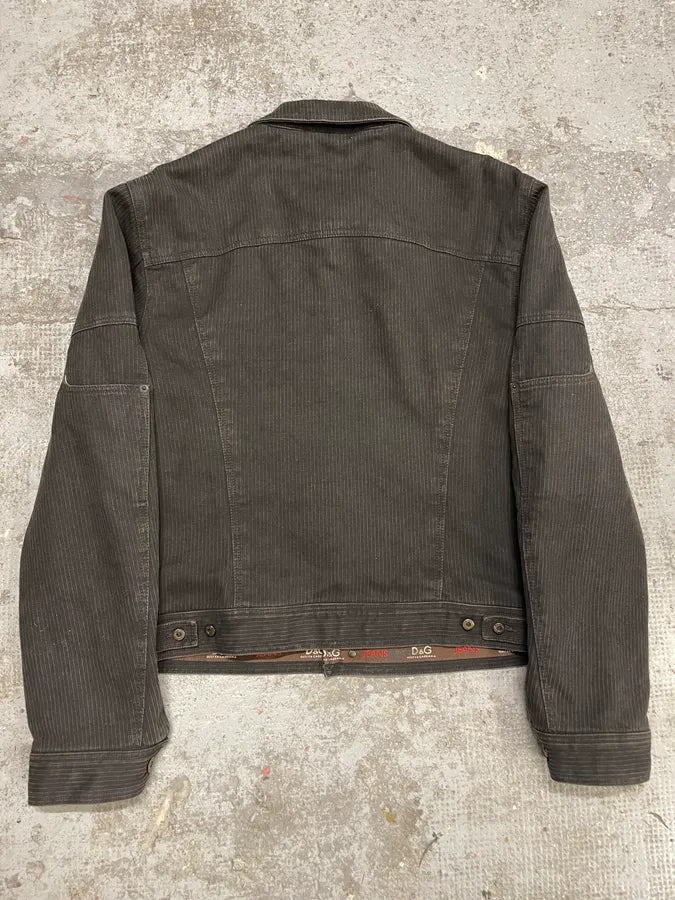 AW2003 Dolce & Gabbana Grey Corduroy Buttoned Jacket weioyaT 5