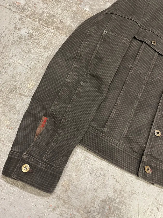 AW2003 Dolce & Gabbana Grey Corduroy Buttoned Jacket weioyaT 7