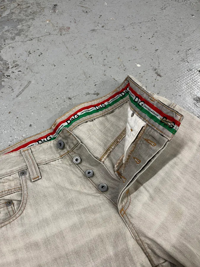 AW2003 Dolce & Gabbana Grey Denim Jeans (M) taSSjgf 6