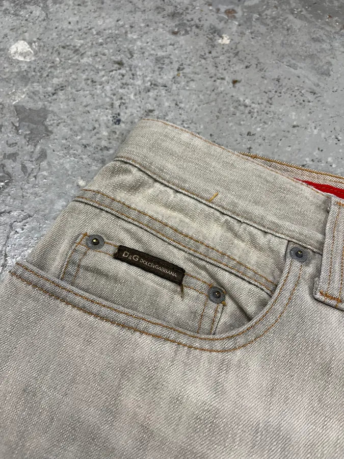 AW2003 Dolce & Gabbana Grey Denim Jeans (M) taSSjgf 7