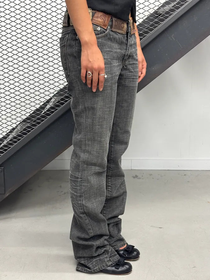 AW2003 Dolce & Gabbana Grey Denim Logo Jeans LUajGpW 1