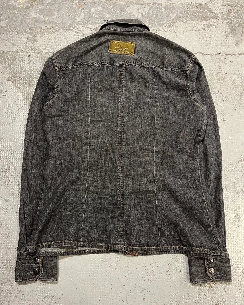 AW2003 Dolce & Gabbana Grey Denim Shirt ulJaXTV 6