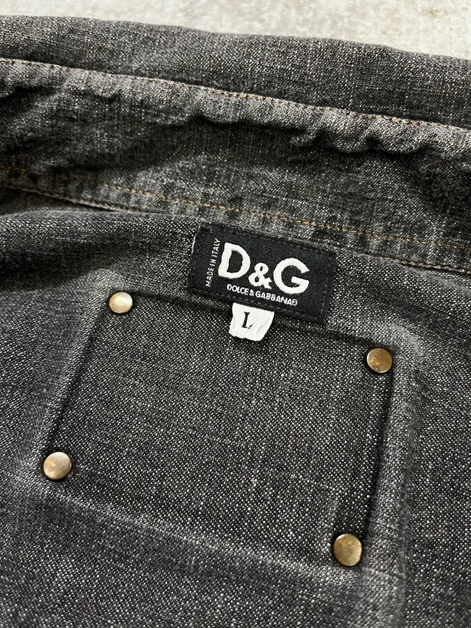 AW2003 Dolce & Gabbana Grey Denim Shirt ulJaXTV 8