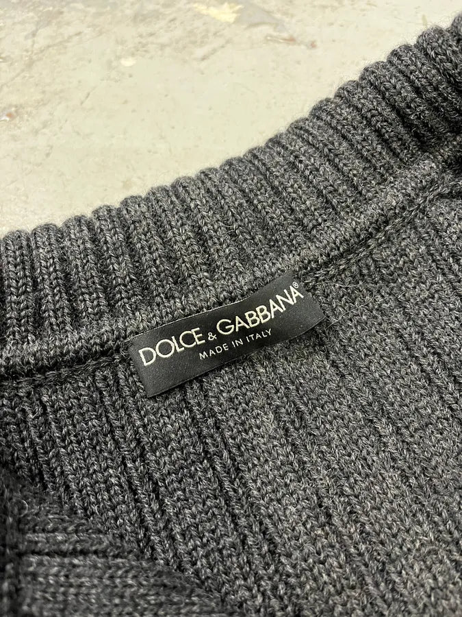 AW2003 Dolce & Gabbana Grey Detachable Sleeves Zip Sweater cBVPcYD 7