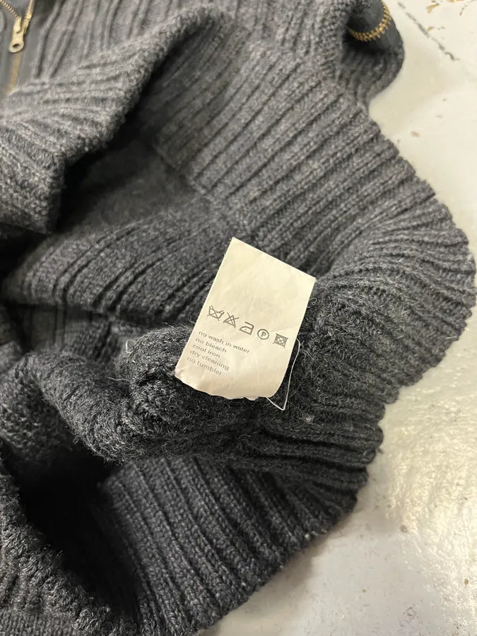 AW2003 Dolce & Gabbana Grey Detachable Sleeves Zip Sweater cBVPcYD 9