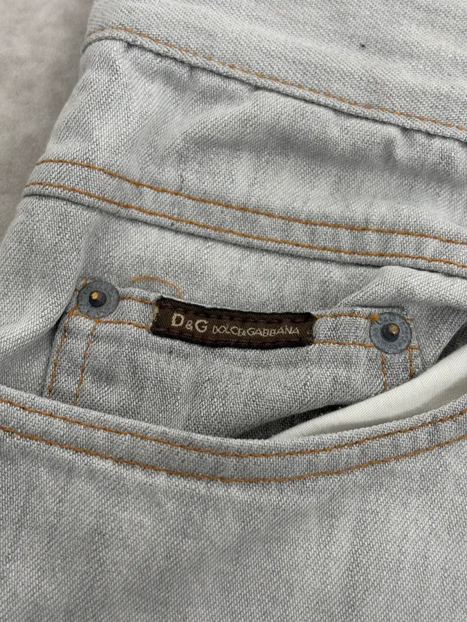 SS2004 Dolce & Gabbana Grey Faded Denim Jeans  hGphCvE 10