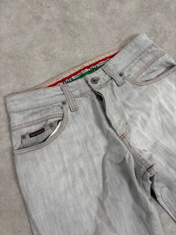 SS2004 Dolce & Gabbana Grey Faded Denim Jeans  hGphCvE 5