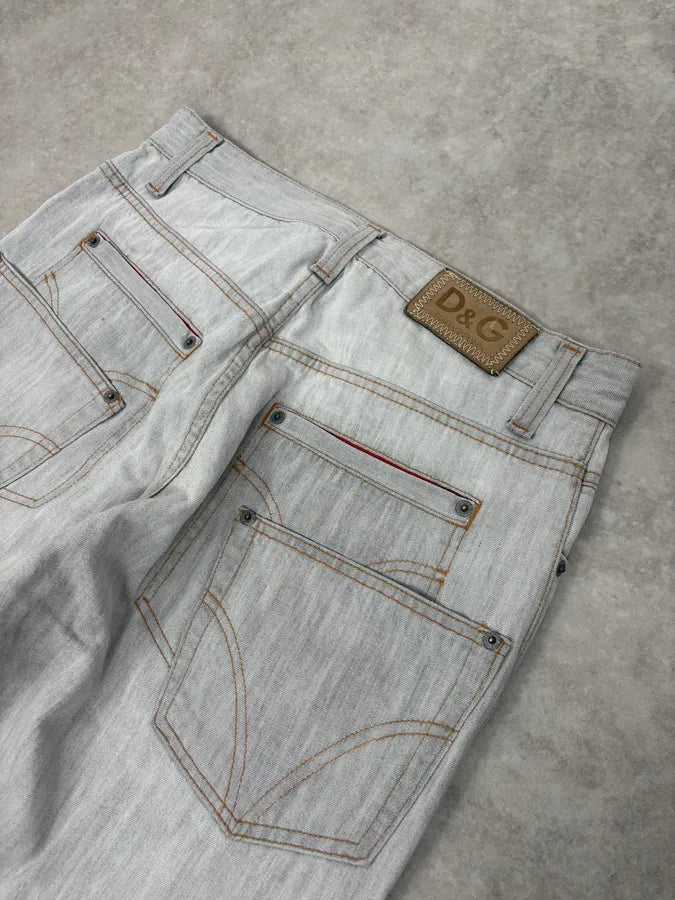 SS2004 Dolce & Gabbana Grey Faded Denim Jeans  hGphCvE 7