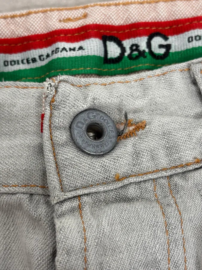 AW2003 Dolce & Gabbana Grey Faded Denim Jeans  hGphCvE 9