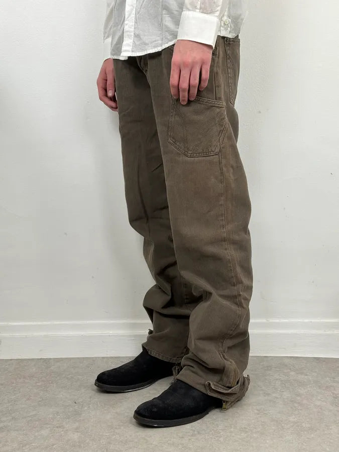 AW2003 Dolce & Gabbana Grey Khaki Cargo Pants OIUUuog 2
