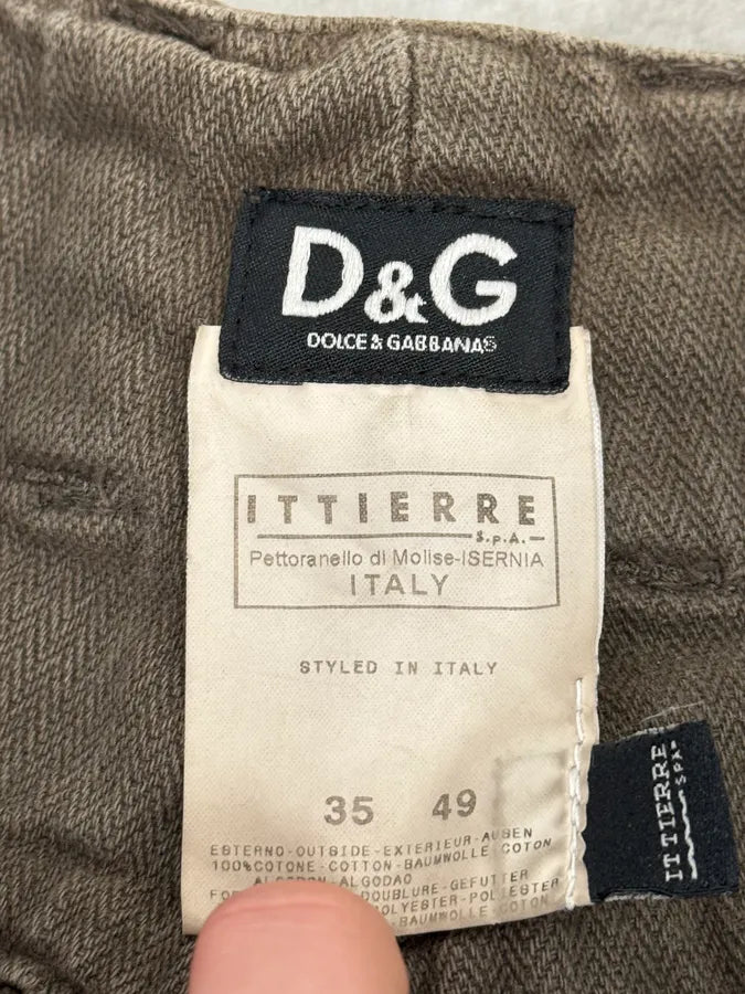 AW2003 Dolce & Gabbana Grey Khaki Cargo Pants OIUUuog 10