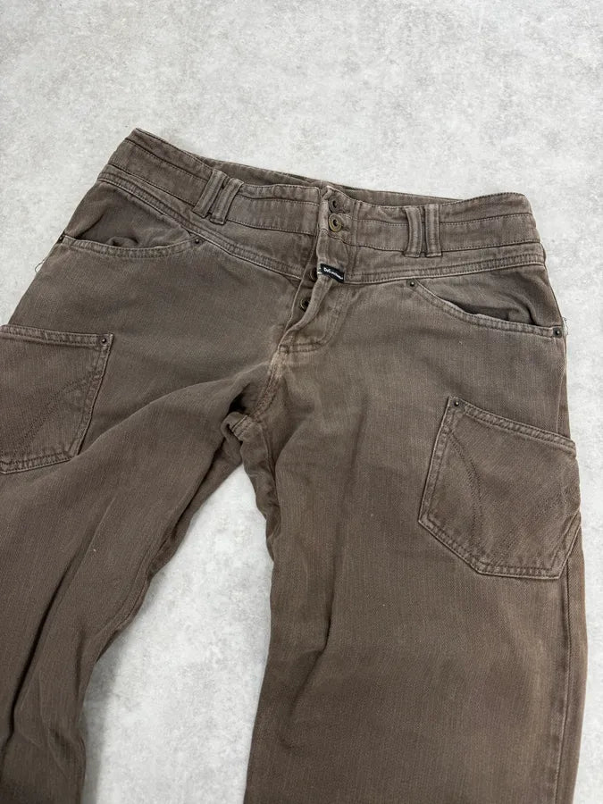 AW2003 Dolce & Gabbana Grey Khaki Cargo Pants OIUUuog 5