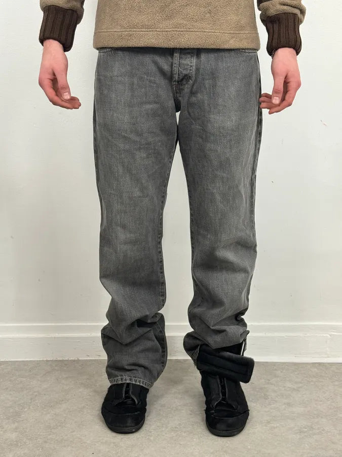 AW2003 Dolce & Gabbana Grey Large Denim Jeans uzMEvZg 0