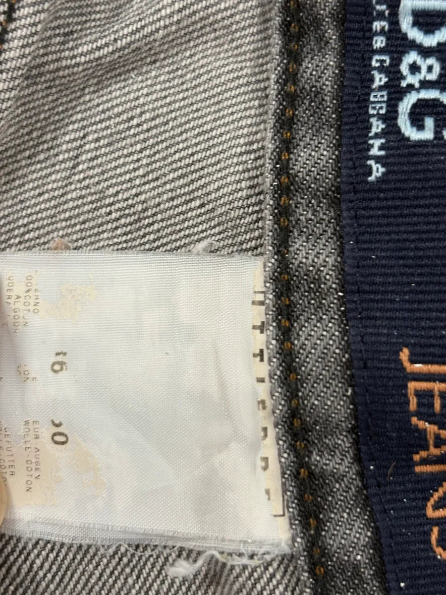 AW2003 Dolce & Gabbana Grey Large Denim Jeans uzMEvZg 7