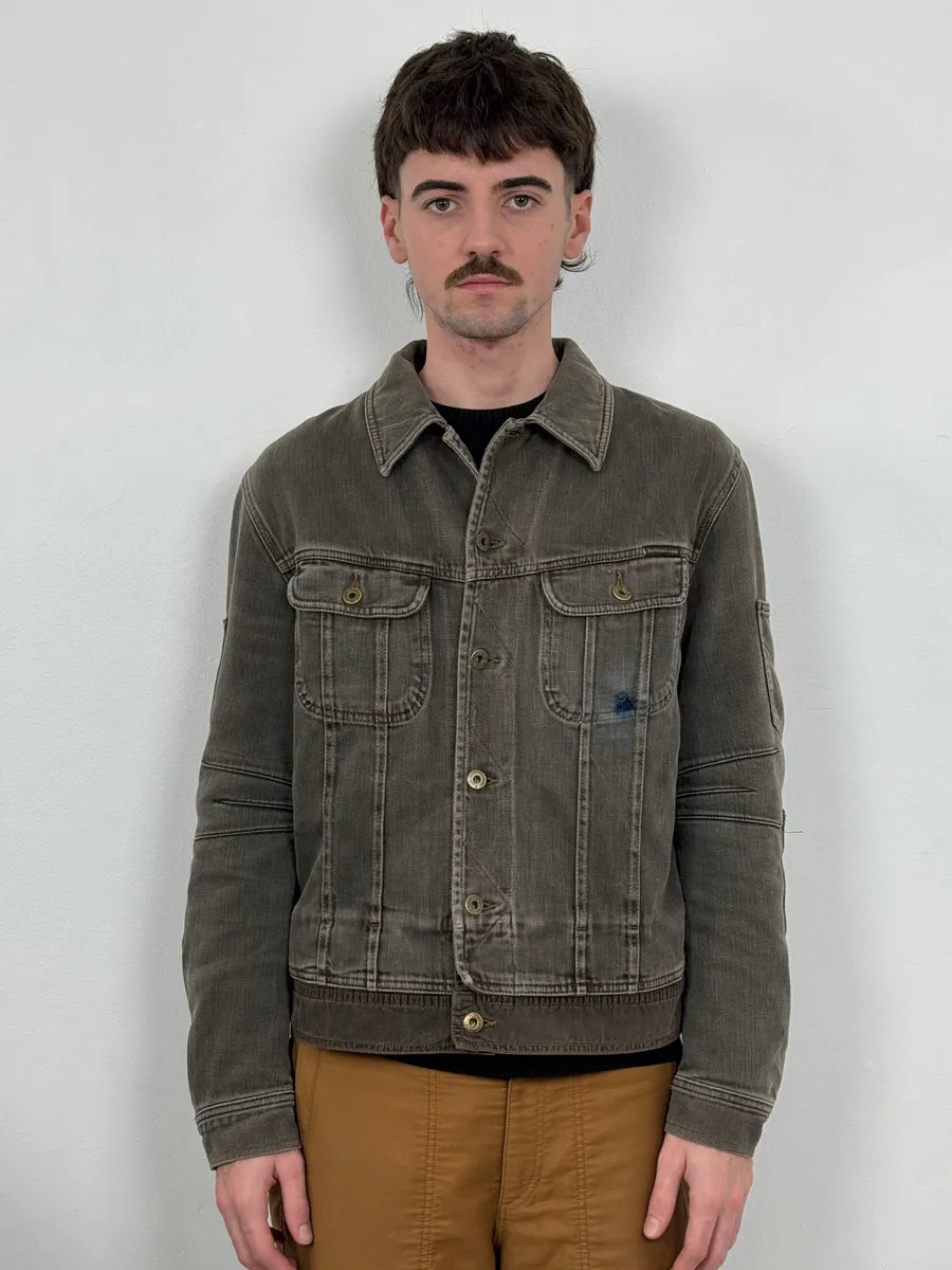 AW2003 Dolce & Gabbana Grey Multi Pockets Denim Jacket DellZVk 1