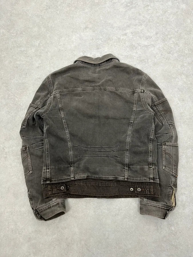 AW2003 Dolce & Gabbana Grey Multi Pockets Denim Jacket DellZVk 7