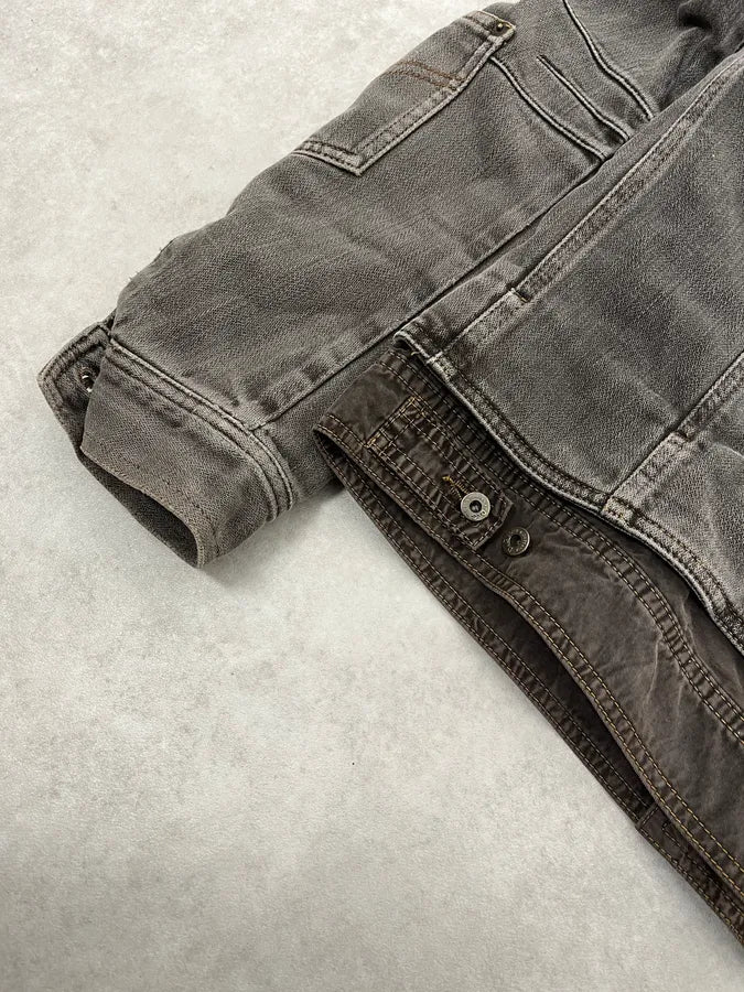 AW2003 Dolce & Gabbana Grey Multi Pockets Denim Jacket DellZVk 8