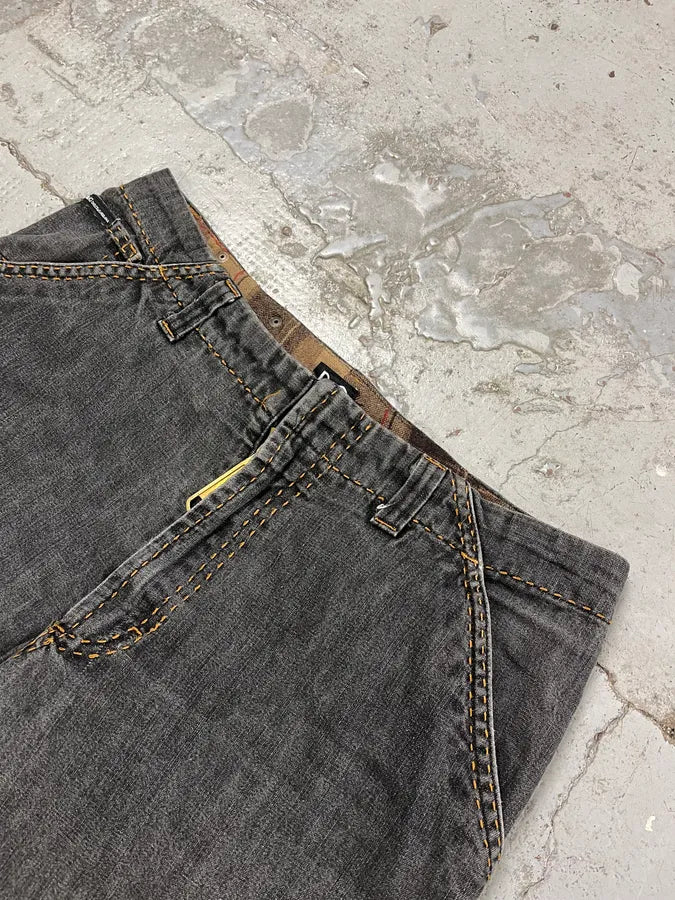 AW2003 Dolce & Gabbana Grey Raw Cargo Denim Jeans hnzfKJA 4