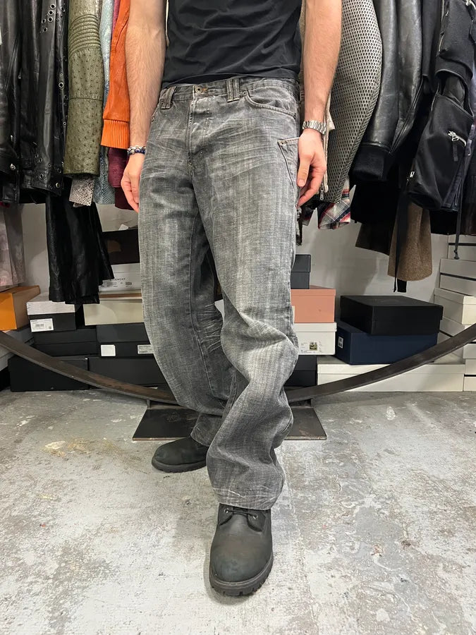 AW2003 Dolce & Gabbana Grey Raw Denim Cargo Jeans XAGEWDw 1