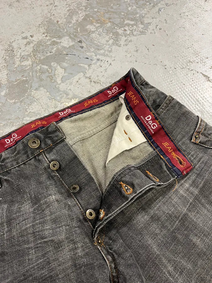 AW2003 Dolce & Gabbana Grey Raw Denim Cargo Jeans XAGEWDw 10