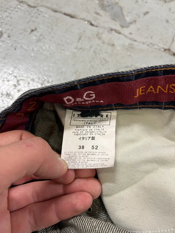 AW2003 Dolce & Gabbana Grey Raw Denim Cargo Jeans XAGEWDw 11
