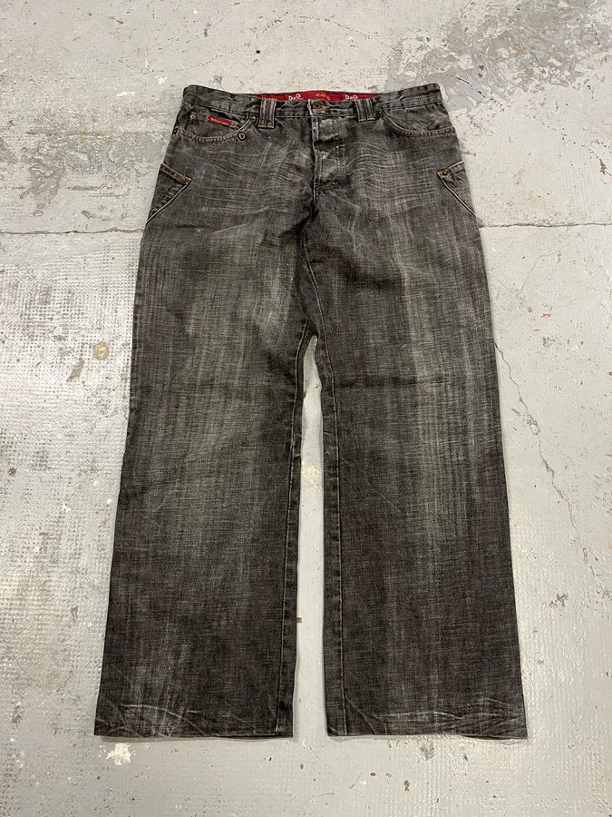 AW2003 Dolce & Gabbana Grey Raw Denim Cargo Jeans XAGEWDw 4