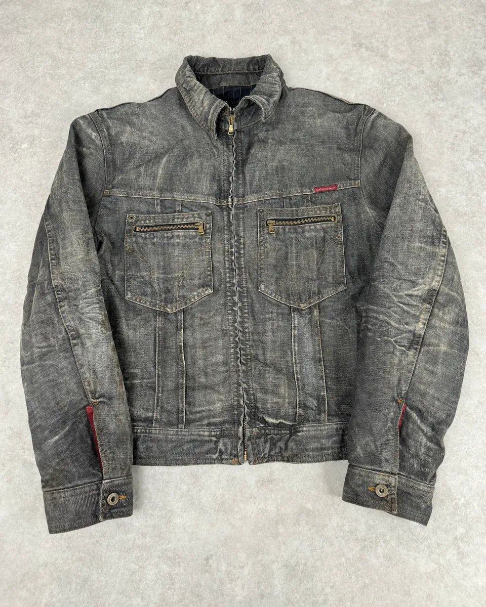 AW2003 Dolce & Gabbana Grey Raw Denim Jacket ondJCXM 0