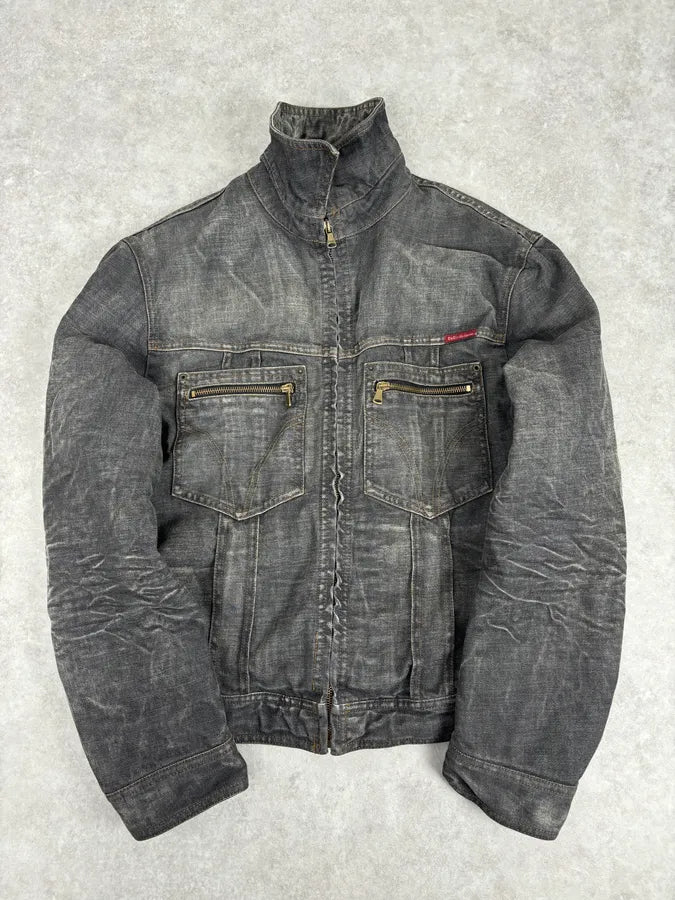 AW2003 Dolce & Gabbana Grey Raw Denim Jacket SLaDBDc 7