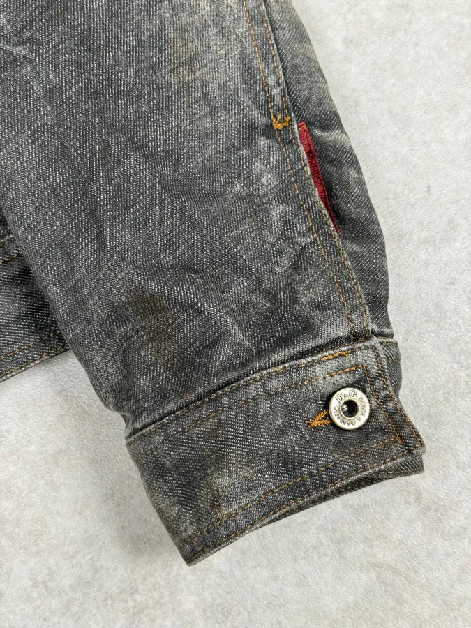 AW2003 Dolce & Gabbana Grey Raw Denim Jacket ondJCXM 8