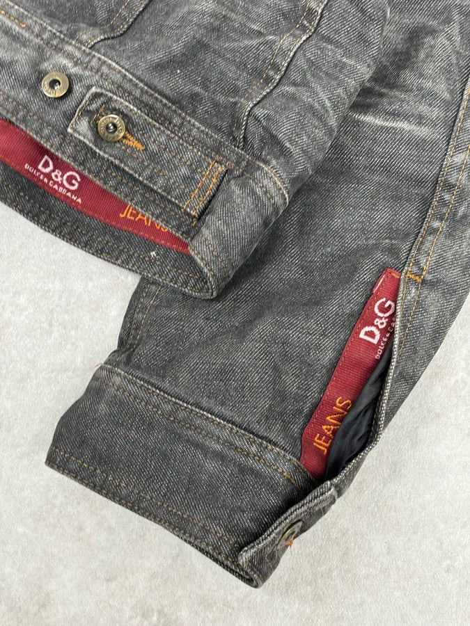 AW2003 Dolce & Gabbana Grey Raw Denim Jacket SLaDBDc 10