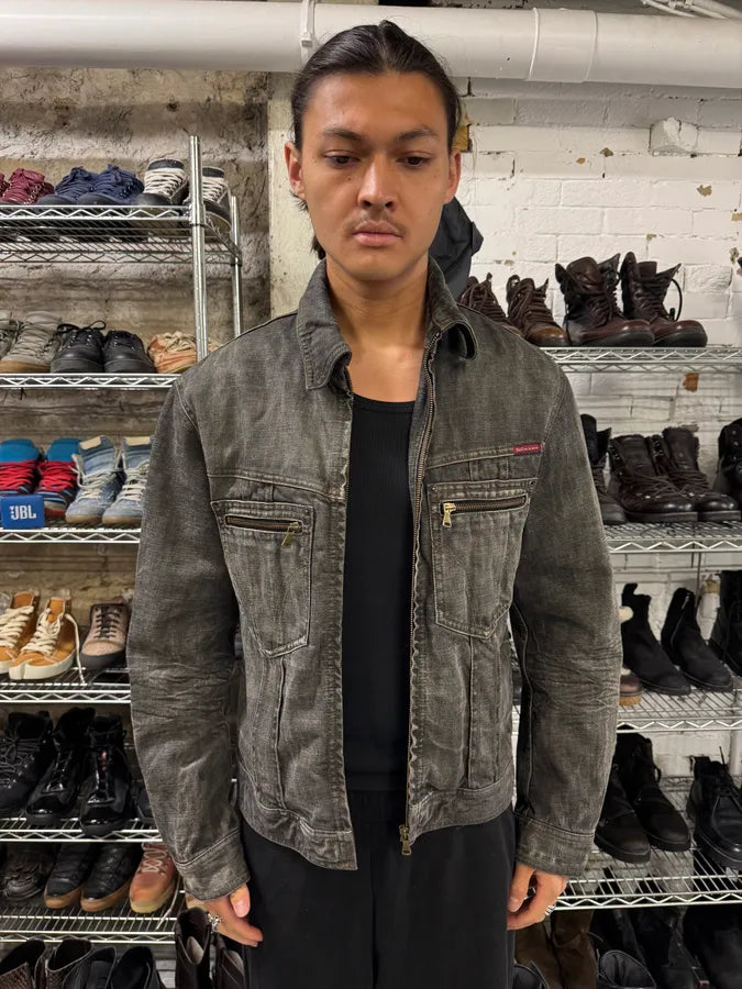 AW2003 Dolce & Gabbana Grey Raw Denim Jacket (M) ePtVmkq 1