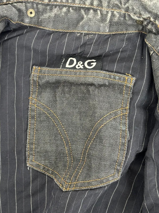 AW2003 Dolce & Gabbana Grey Raw Denim Jacket SLaDBDc 12