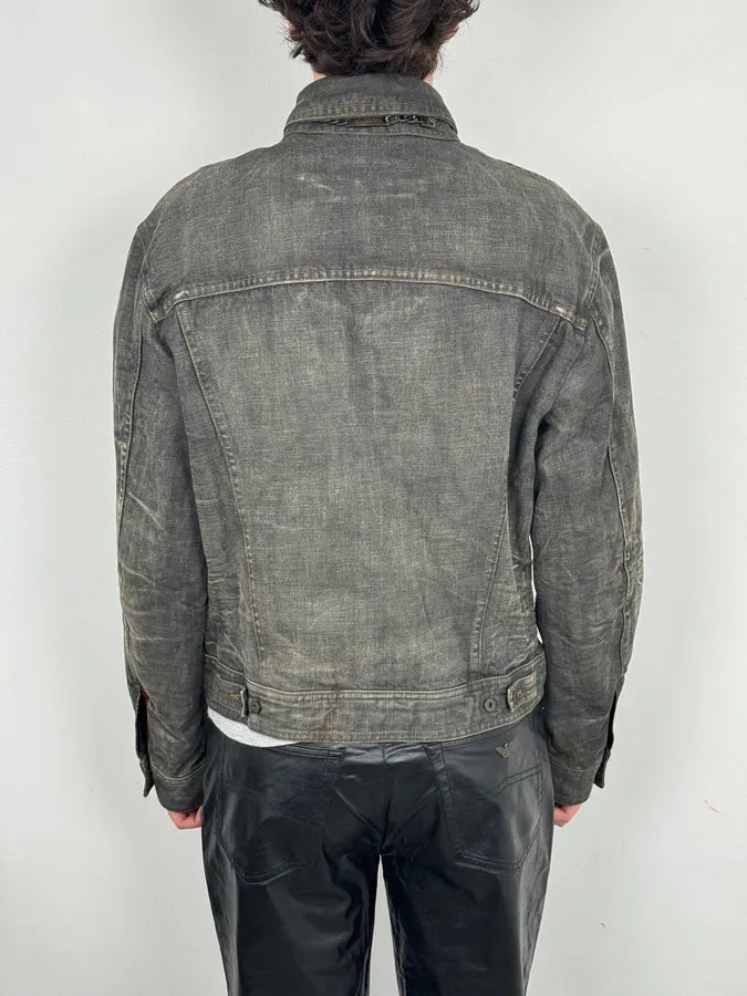 AW2003 Dolce & Gabbana Grey Raw Denim Jacket ondJCXM 2
