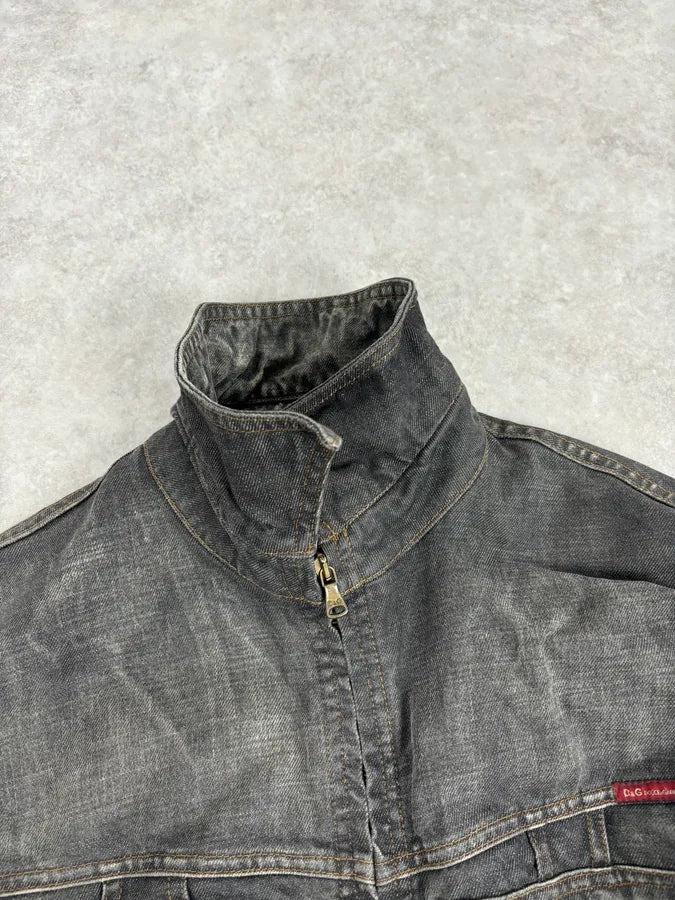 AW2003 Dolce & Gabbana Grey Raw Denim Jacket SLaDBDc 8