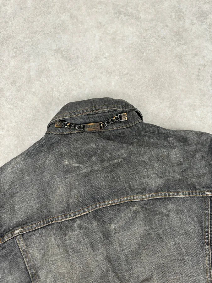 AW2003 Dolce & Gabbana Grey Raw Denim Jacket ondJCXM 5