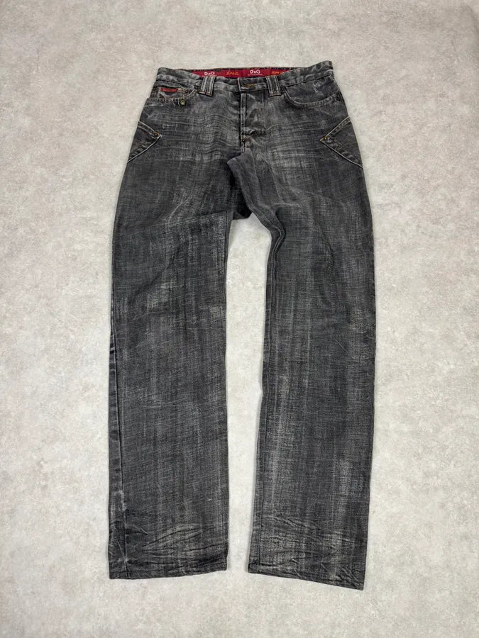 AW2003 Dolce & Gabbana Grey Raw Denim Jeans EAiQmsU 3