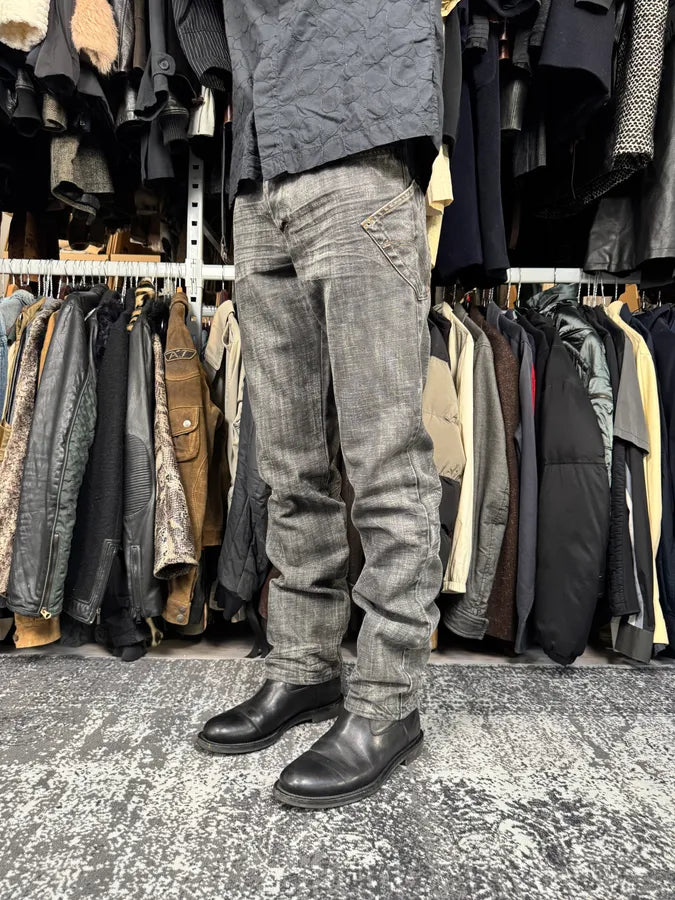 AW2003 Dolce & Gabbana Grey Raw Denim Jeans EAiQmsU 0
