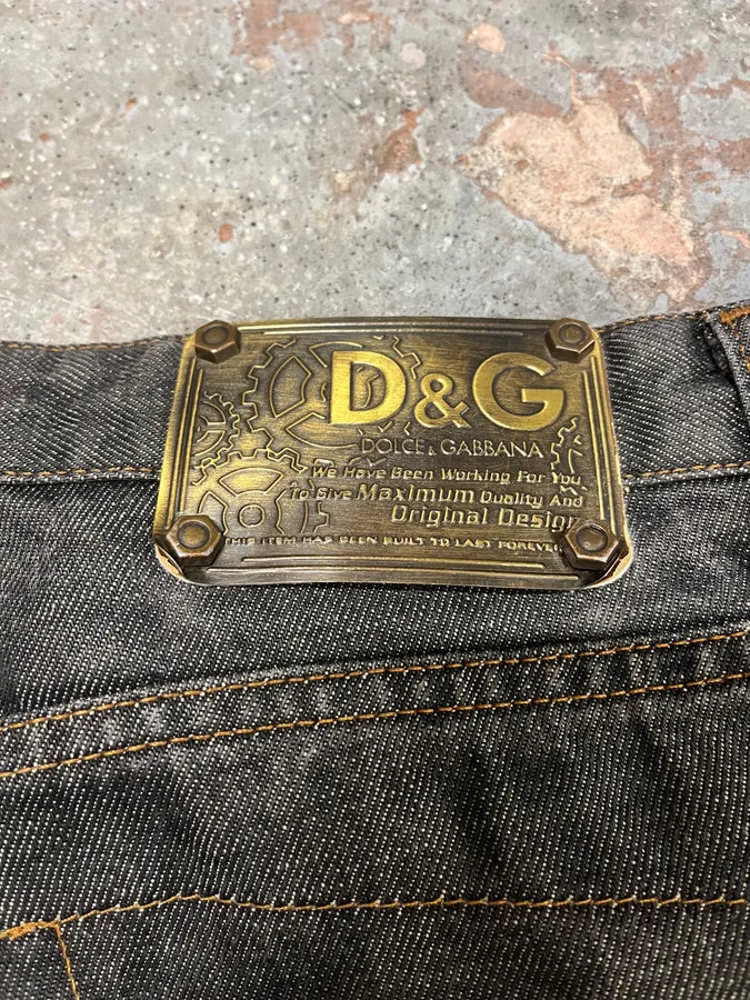 AW2003 Dolce & Gabbana Grey Raw Denim Jeans (XL) 5
