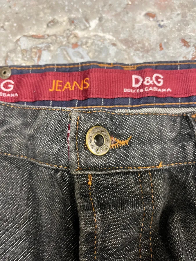 AW2003 Dolce & Gabbana Grey Raw Denim Jeans (XL) 6