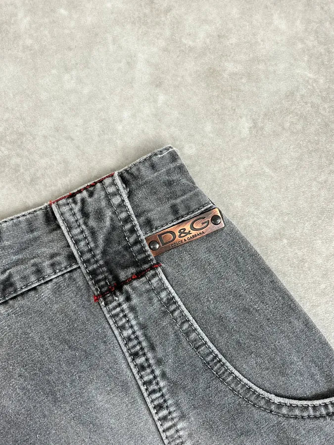 AW2003 Dolce & Gabbana Grey Raw Denim Cozy Jeans owNmSPG 10