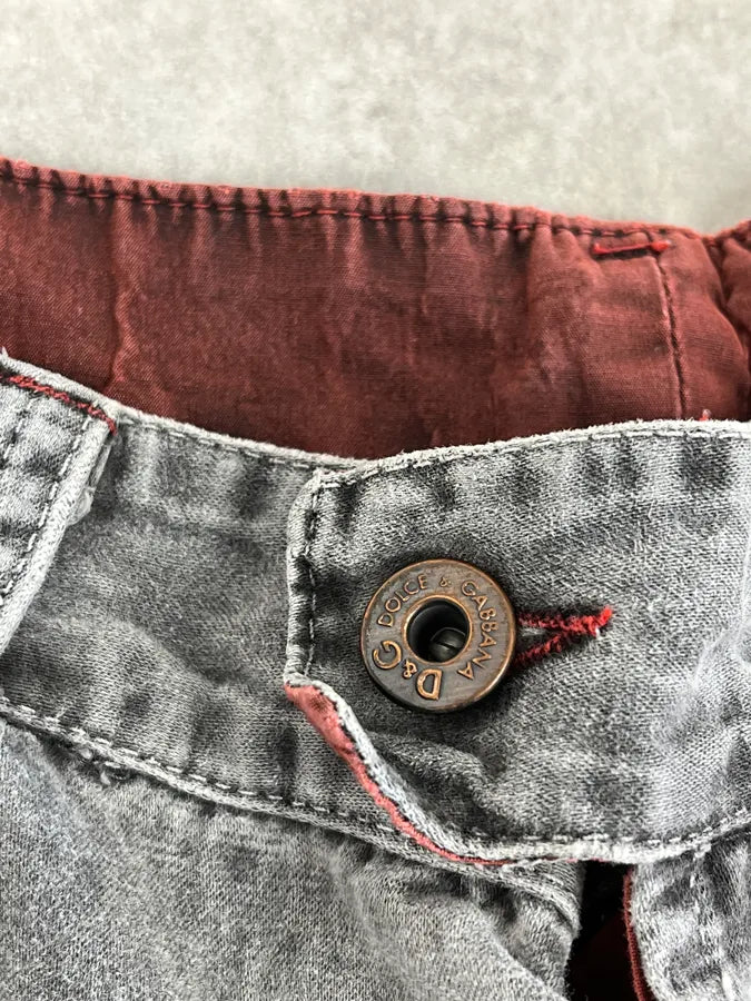 AW2003 Dolce & Gabbana Grey Raw Denim Cozy Jeans owNmSPG 9