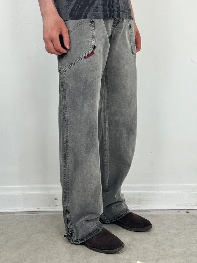 AW2003 Dolce & Gabbana Grey Raw Denim Cozy Jeans owNmSPG 0