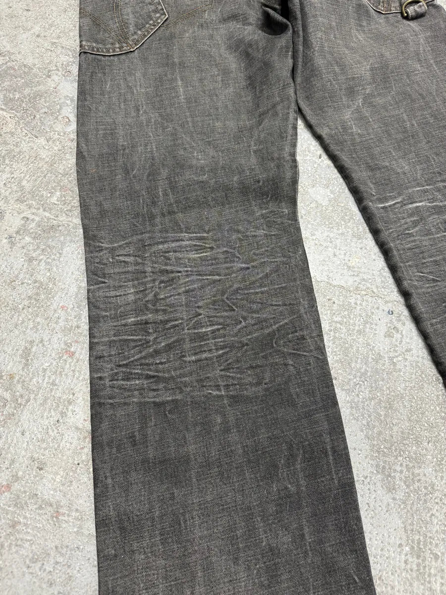 AW2003 Dolce & Gabbana Grey Raw Faded Denim Jeans (S/M) 2